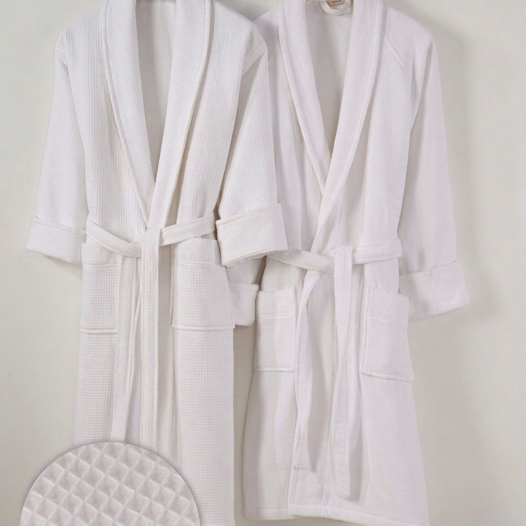 Pique / Terry Double-Face Bathrobe
